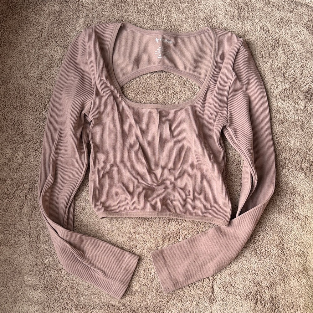 Amazing Lace Mauve Cutout Crop Top